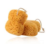 Lot de 2 éponges de bain naturelles pour homme et femme, éponge exfoliante pour le corps et le corps, mousse dense pour un nettoyage doux et profond, ultra douce pour les peaux sèches sensibles, spa