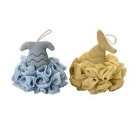 Lot de 2 éponges de douche en filet souple en forme d'animal marin, éponge exfoliante pour le corps, pour le nettoyage des salles de bain de la maison et des hôtels, frotter et laver