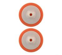 Lot de 2 éponges de polissage orange de 17,8 cm pour perceuse M16 avec matériau en polyéther pour des résultats de polissage lisses