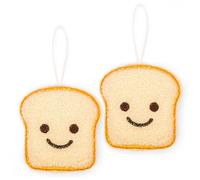 Lot de 2 éponges grattoirs Toast - Kikkerland - Beige -
