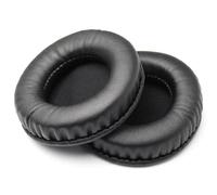 Lot de 2 éponges rondes universelles pour casques pour Sony, pour Sennheiser, JVC, AKG et autres, matériau pour haut-parleur/anneau d'usure, doux, confortable, respirant et durable, cuir écologique, d