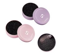 Lot de 2 éponges sèches nettoyantes pour pinceaux de maquillage pour enlever le fard à paupières, le fard à joues, la poudre, la couleur change rapidement et facilement, portable pour la maison ou le