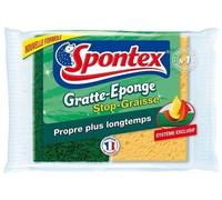 Lot de 2 éponges Spontex Gratte-Eponge stop graisse