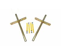 Lot de 2 équerres flottantes solides et invisibles pour étagères en bois de chêne échafaudage panneau de cheminée support d'étagère abat-jour mural (paire) (tige arrière 250 mm - 70 mm)