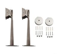Lot de 2 équerres murales réglables en alliage avec joint pour installation d'antenne parabolique, horizontal à 150° vertical, rotation à 150°, en acier inoxydable et alliage d'aluminium pour