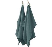 OUREA - Lot de 2 Essuie-mains 50x70cm Gaze de Coton Canard - Altobuy Bleu G