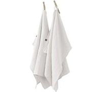 Lot de 2 Essuie-mains 50x70cm Gaze de Coton Chantilly - OUREA - ALTOBUY Blanc G