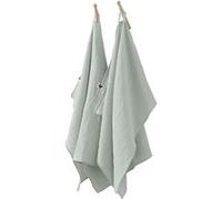 Lot de 2 Essuie-mains 50x70cm Gaze de Coton Eucalyptus - OUREA -