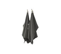 OUREA - Lot de 2 Essuie-mains 50x70cm Gaze de Coton Granit - Altobuy Gris G