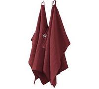 OUREA - Lot de 2 Essuie-mains 50x70cm Gaze de Coton Lie de Vin -