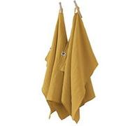 Lot de 2 Essuie-mains 50x70cm Gaze de Coton Safran - OUREA - ALTOBUY Jaune G