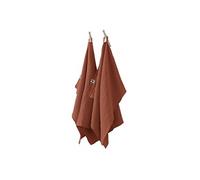 AltoBuy OUREA - Lot de 2 Essuie-Mains 50x70cm Gaze de Coton Terracotta