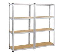 Lot de 2 Étagère de Rangement Charge Lourde Metallique Cuisine Atelier Garage