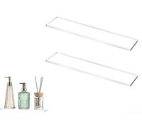 Lot de 2 étagères à pharmacie en acrylique transparent avec profil fin et construction pour créer un espace de rangement supplémentaire dans différents paramètres d'armoires