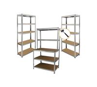 Lot de 2 Etagères Acier Galvanisé & Etabli de Travail- Capacité 1175KG