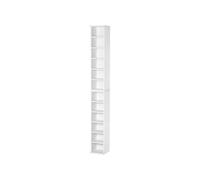 Lot de 2 étagères colonnes armoire de rangement CD 6 + 6 compartiments blanc dim. 21L x 22,5l x 88,5H cm Blanc G