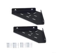Lot de 2 étagères d'angle murales en acrylique noir 15,2 cm | Finition noire transparente, pour un design polyvalent, s'adapte à n'importe quel coin de 90 degrés, améliore l'esthétique de