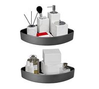 Lot de 2 étagères de douche triangulaires sans perçage - Avec colle et vis sans clous - Support de shampooing pour douche, salle de bain, cuisine
