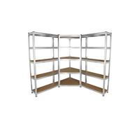 Lot de 2 Etagères de Rangement de 90cm & 1 Etagère d'Angle Galwix