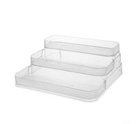 Lot de 2 étagères de rangement en acrylique à 3 niveaux pour bouteilles de parfum, soins de la peau et stockage de médicaments, conçu pour un accès facile et une visibilité claire