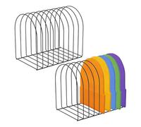 Lot de 2 étagères de rangement en métal pour chapeaux, étagères de rangement de table, pour l'hiver