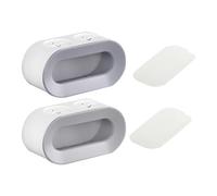 Lot de 2 étagères de rangement pour brosse à dents électrique à suspendre au mur, sans perforation, autocollant, pour salle de bain (gris)