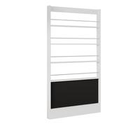 Lot de 2 étagères de rangement pour chambre d'adolescent - Étagère de rangement à 4 niveaux + plateau noir à peindre - Protection anti-basculement - Économie d'espace - Bibliothèque derrière la porte