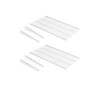 Lot de 2 étagères en fil et supports Jagmet, Acier, Peint en blanc