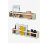 Lot de 2 étagères livres vert TU