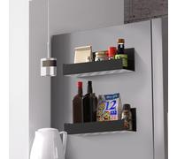 Lot de 2 étagères magnétiques à épices noir Vendos85