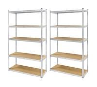 Lot de 2 étagères métal XXL grand modèle - Hauteur 2M20 Largeur 1m20 - charges très lourdes - 5 plateaux - 1325 Kg