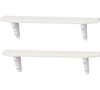 Lot de 2 étagères murales blanches pour maison de poupée, étagère murale de rangement pour scène de cuisine, accessoires de décoration de maison de poupée, accessoires miniatures à l'échelle 1:12
