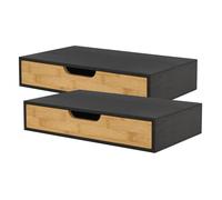 Lot de 2 étagères murales Bokn 40 x 24 x 8 cm noir naturel