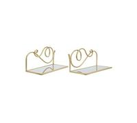 Lot de 2 Etagères Murales Design "Esther" 41cm Or