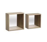 Lot de 2 Étagères Murales "Fixy" 27cm Naturel