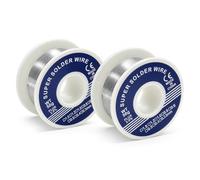 Lot de 2 Etain a Souder sans plomb 0,8 mm 50 g, étain à souder électronique avec flux de colophane intégré, bobine de soudure pour circuits électroniques, réparation et bricolage