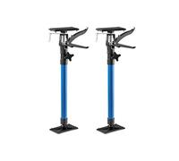 Lot de 2 étais de soutien à gâchette télescopique réglable en hauteur en continu bleu