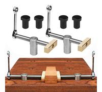 Lot de 2 étaux de fixation rapide en laiton avec 4 chiens de banc pour trou de 19/20 mm, outil de menuiserie, étau de table de travail du bois (20 mm, noir)