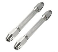 Lot de 2 étaux hexagonaux en laiton à double tête tressée, mandrin de 0,5 à 3,2 mm, pour réparation d'horloge, montre