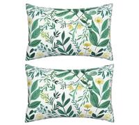 Lot de 2 Été Coussin Canape Exterieur, Housse de Coussin 60x90 cm Housse Coussin Imperméable Lin Housses de Coussin, Taie d'oreiller pour Salon de Jardin Patio Coussin Canape Decoration (Vert) J237