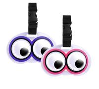 Lot de 2 Etiquette Bagage, Oeil Étiquette Valise Avion Étiquette Valise Avion Étiquette de Voyage Étiquettes Porte Adresse Porte Etiquette Bagage pour Valise,Bagages,Sacs à Dos,Voyages,Rose Violet