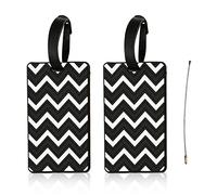 Lot de 2 Etiquette Valise, Etiquette Bagage Sécurisées Étiquettes pour Valise en PVC pour Valises Sac à main Bagages Voyage (Noir)
