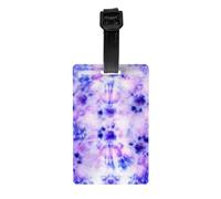 Lot de 2 étiquettes à bagages, cartes d'identité de bagage en sourdine de qualité Tie Dye avec dragonne amovible et carte d'adresse pour sac de voyage, valise