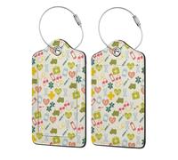 Lot de 2 étiquettes à bagages pour valise, avec icônes médicales, en cuir PU, cache-étiquette d'identification, boucle en acier inoxydable et carte d'adresse.