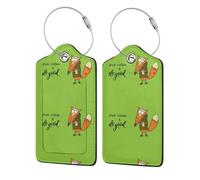 Lot de 2 étiquettes à bagages pour valise « Buvez du café et faites une bonne action » en cuir PU avec boucle en acier inoxydable et carte d'adresse pour sac de voyage ou valise.