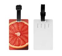 Lot de 2 étiquettes de bagage pour valises, tranche de pamplemousse rose mûr, étiquette de sac de voyage avec protection de l'intimité, étiquette d'identité, carte d'adresse, étiquette