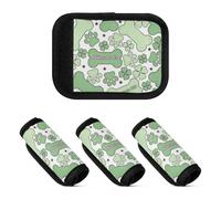 Lot de 2 étiquettes de poignée de bagage en néoprène pour valises, St. Patrick's Day Awesome Pet Clover Bone, one sizex4