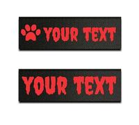 Lot de 2 Étiquettes Personnalisables pour Harnais Tactique - 2 Patchs Auto-agrippant Personnalisées Compatible avec les Harnais rabbitgoo - Choisissez votre Texte, Couleur, Taille et Police (8x2cm)