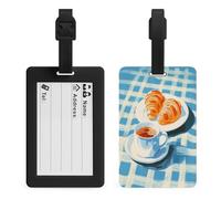 Lot de 2 étiquettes rétro minimalistes à l'aquarelle pour bagage, sac de voyage, valise, bagages