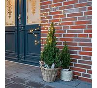 Lot de 2 étoiles à LED pour jardin - Avec 50 LED blanc chaud - 50 x 100 cm - Avec minuterie 6/18h - Pour l'extérieur - Décoration de Noël